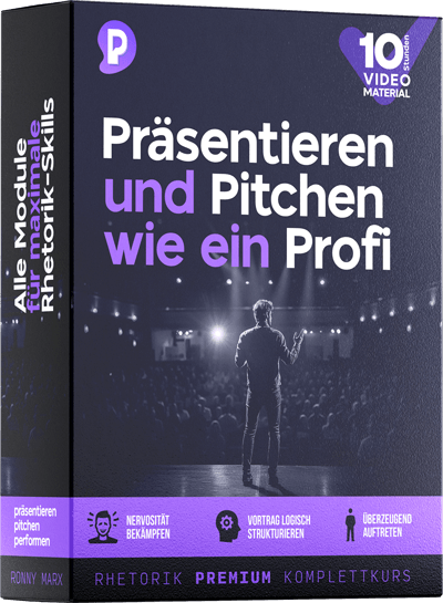 Verpackung des Videokurses Präsentieren und Pitchen wie ein Profi